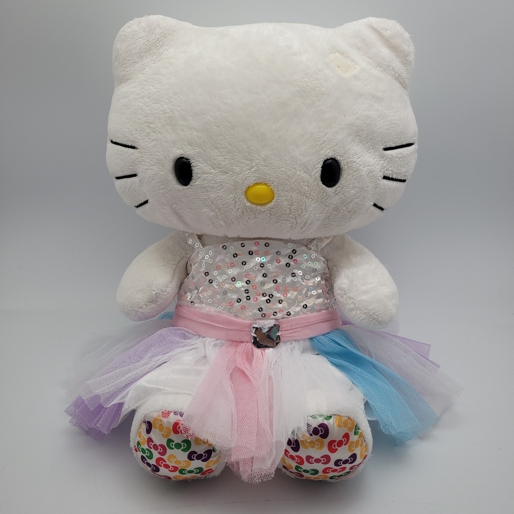 Build A Bear Sanrio Hello Kitty 35th Anniversary Plush With Dress No Bow